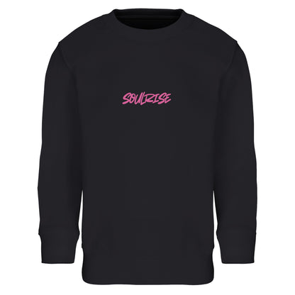 Be Brave Girls Sweatshirt - Black With Pink Be Brave Design