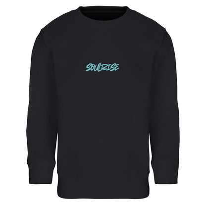 Be Brave Boys Sweatshirt - Black With Light Blue Be Brave Design