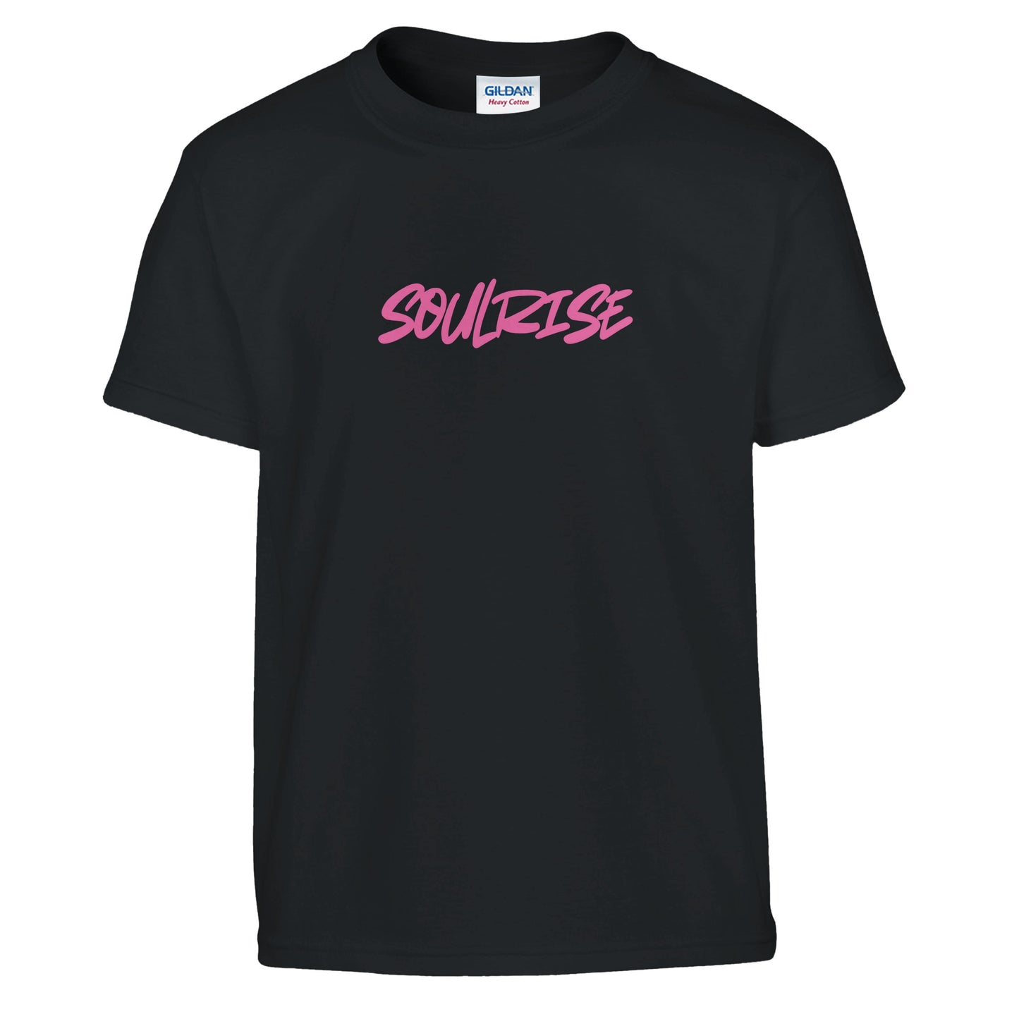 Be Brave Girls Crewneck T-shirt - Black With Pink Be Brave Design