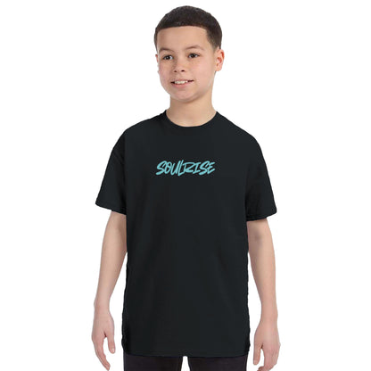 Be Brave Boys Crewneck T-Shirt - Black With Be Brave Design